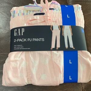 GAP Soft Pink and Striped PJ Pants Set